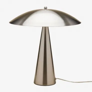 Candeeiro De Mesa Em Ferro Irune Cinzento Escovado - Sklum