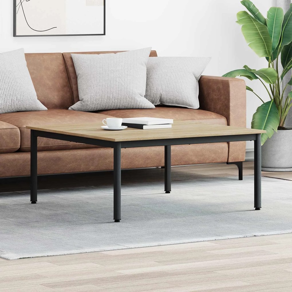 vidaXL Mesa de centro Sonoma 100 x 100 x 45 cm Madeira processada