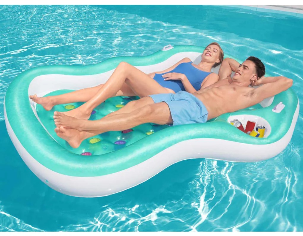 92810 Bestway Espreguiçadeira com design duplo 224x174 cm