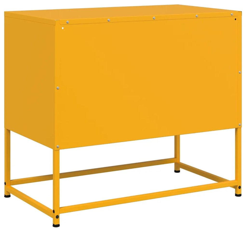 Móvel de TV 68x39x60,5 cm aço amarelo mostarda