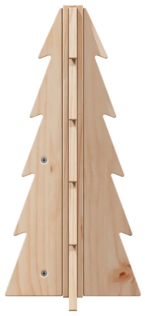 Árvore de Natal decorativa 49 cm madeira de pinho maciça