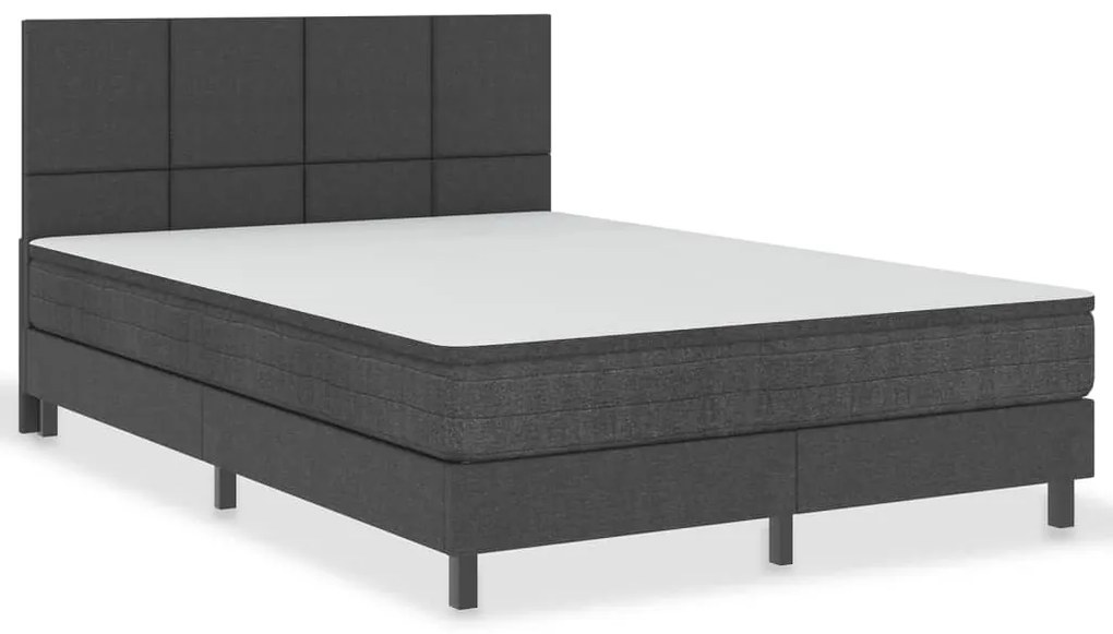 Cabeceira de cama 180x200 cm tecido cinzento-escuro