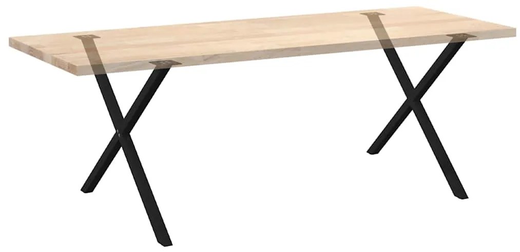 Pés para mesa de jantar em formato de X, 2 peças, preto, 90x (72-73) c