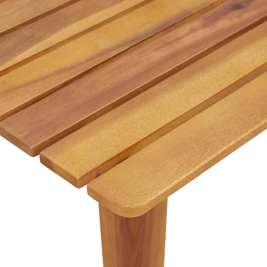 Conjunto de Cadeiras de Jardim com Mesa de Madeira Sólida de Acácia -
