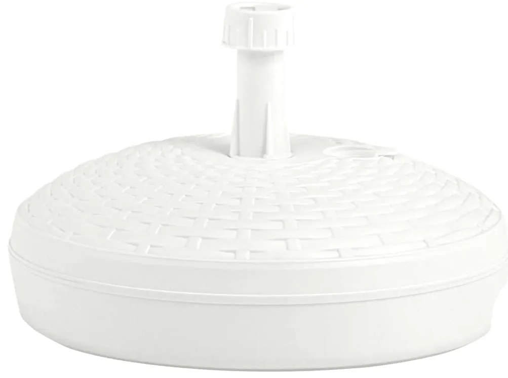 Base de guarda-sol c/ areia/água 20 L plástico vime branco