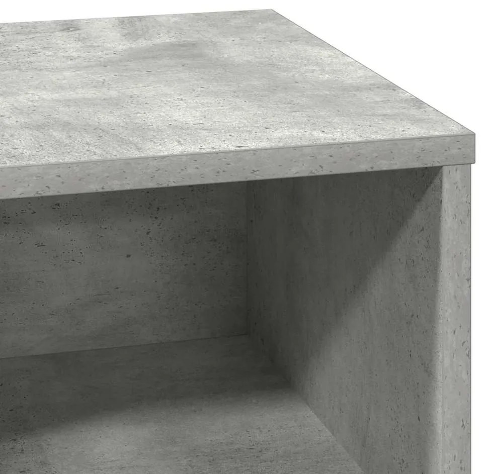 Mesas de cabeceira com LED 2 pcs betão cinza 50x34.5x50 cm