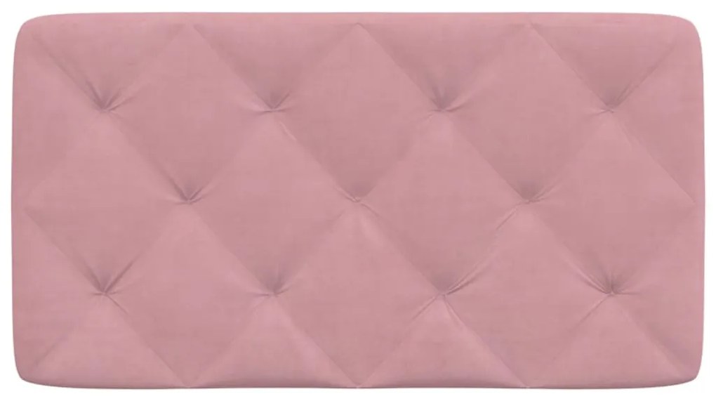 Almofadão de cabeceira 80 cm veludo rosa