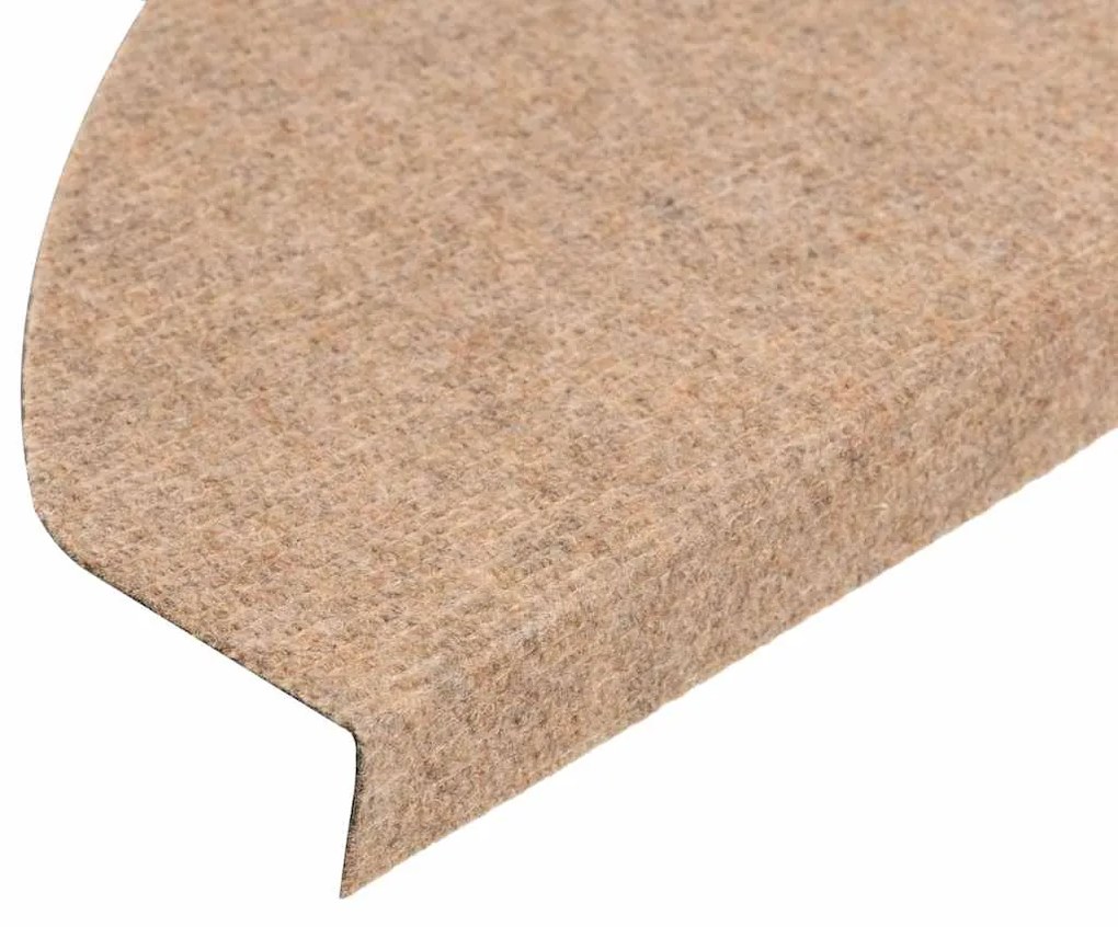 Tapetes de escada adesivos 30 pcs 65x22,5x3,5 cm bege