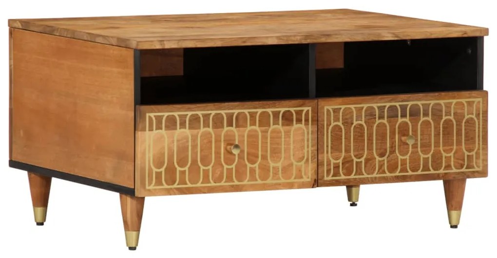 vidaXL Mesa de centro 80x54x40 cm madeira de mangueira maciça