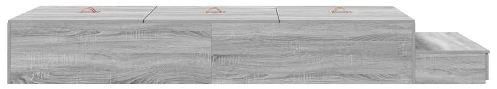 Cama de Armazenamento Cinzento Sonoma 90x190 cm