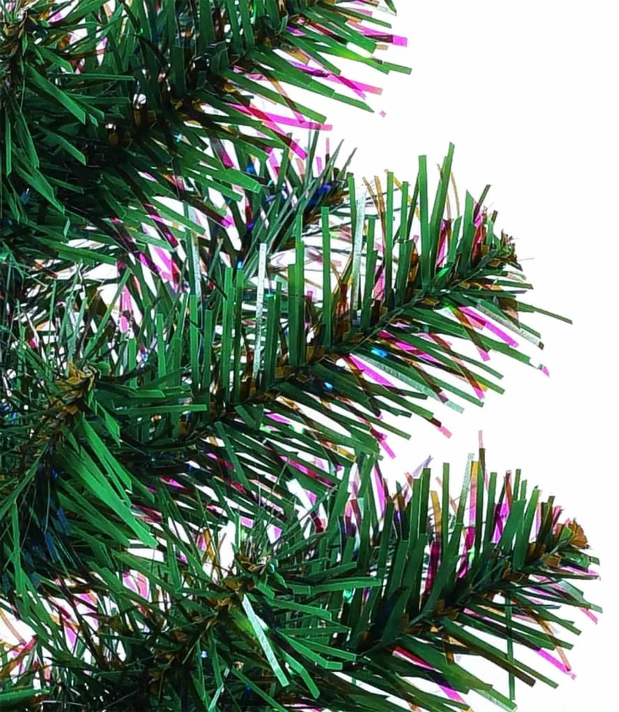 Árvore Natal artificial c/ pontas iridescentes 240 cm PVC verde