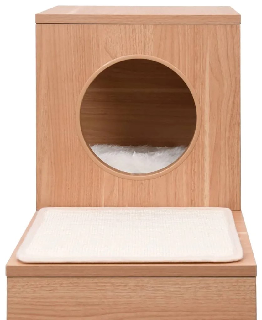 Casa para gatos com tapete arranhador sisal 100 cm