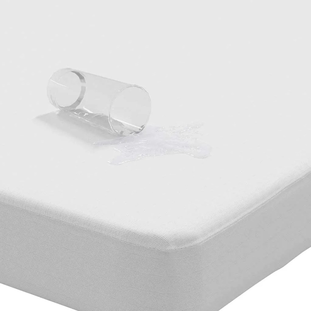 Protetor de colchão impermeável 100x200 cm branco
