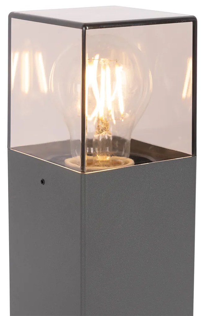 Candeeiro de pé moderno para exterior 30 cm cinzento escuro IP44 - Denmark Moderno