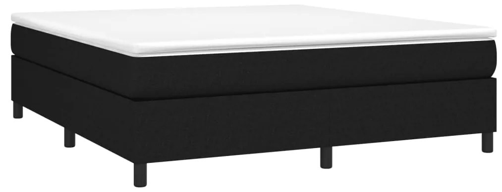 Estrutura de cama sem colchão 160x200 cm tecido preto