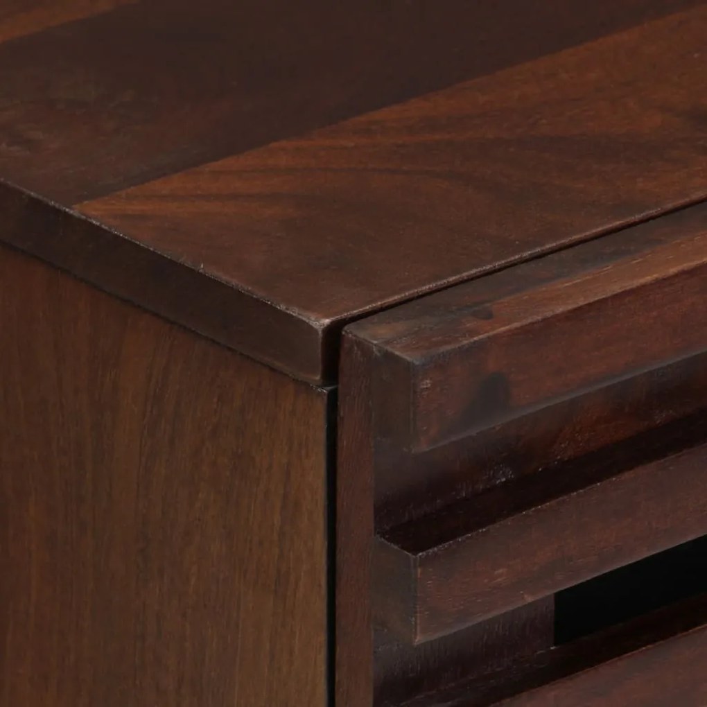 Mesa de cabeceira 50x34x62 cm madeira mangueira maciça castanho