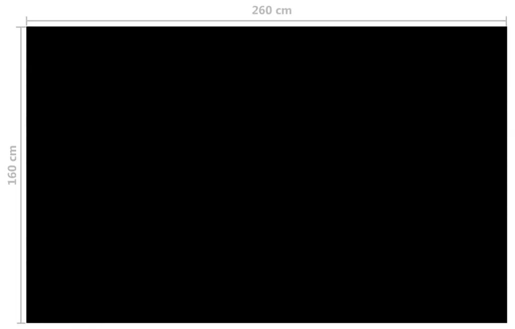 Cobertura para piscina 260x160 cm PE preto