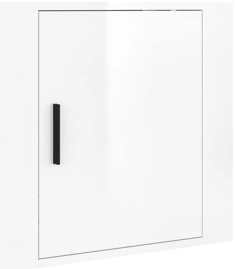 Mesas de cabeceira parede 2 pcs 50x30x47 cm branco brilhante