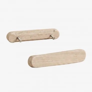 Pack De 2 Puxadores Em Pedra Natural Casbina Travertino - Sklum