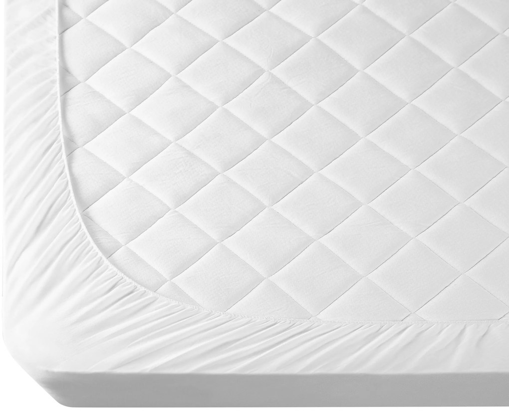 Sobre-colchão em algodão Japara branco 90 x 200 cm VILLUERCA Beliani