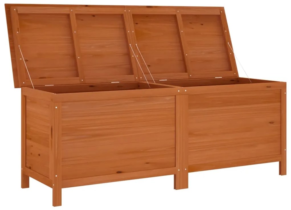 Caixa arrumação para jardim 150x50x56,5cm abeto maciço castanho