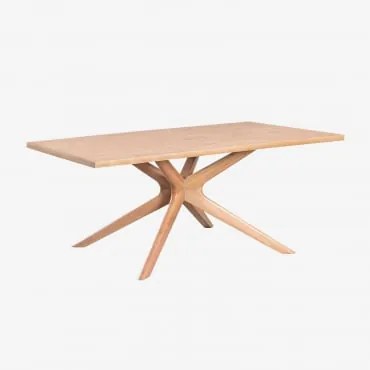 Mesa De Jantar Retangular 180x90 Cm Em Madeira Arnaiz Madeira Natural - Sklum