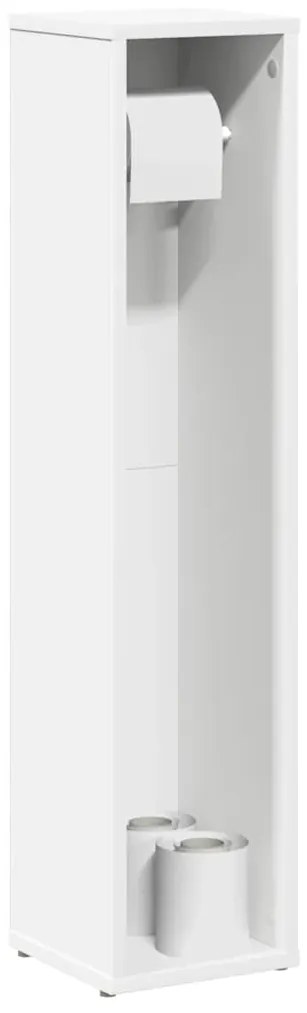Móvel p/ casa de banho c/ suporte de rolos 20,5x20x90 cm branco