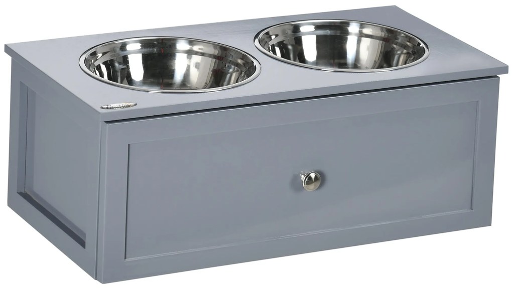 PawHut Comedouro Elevado para Cães Médios com 2 Tigelas de 2000ml de A