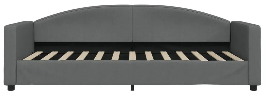 Sofá-cama c/ gavetão e gavetas 90x200 cm tecido cinzento-escuro