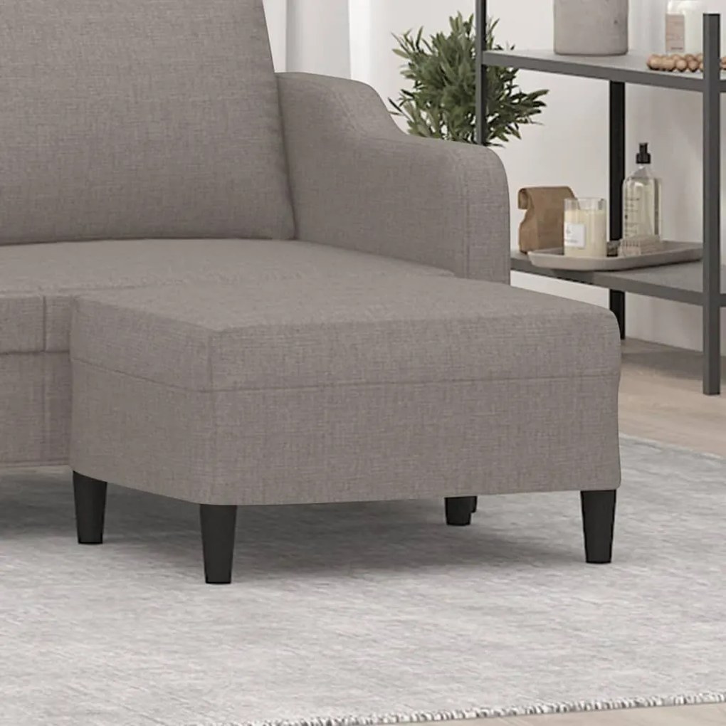 vidaXL Apoio de pés 70x55x41 cm tecido cinza-acastanhado
