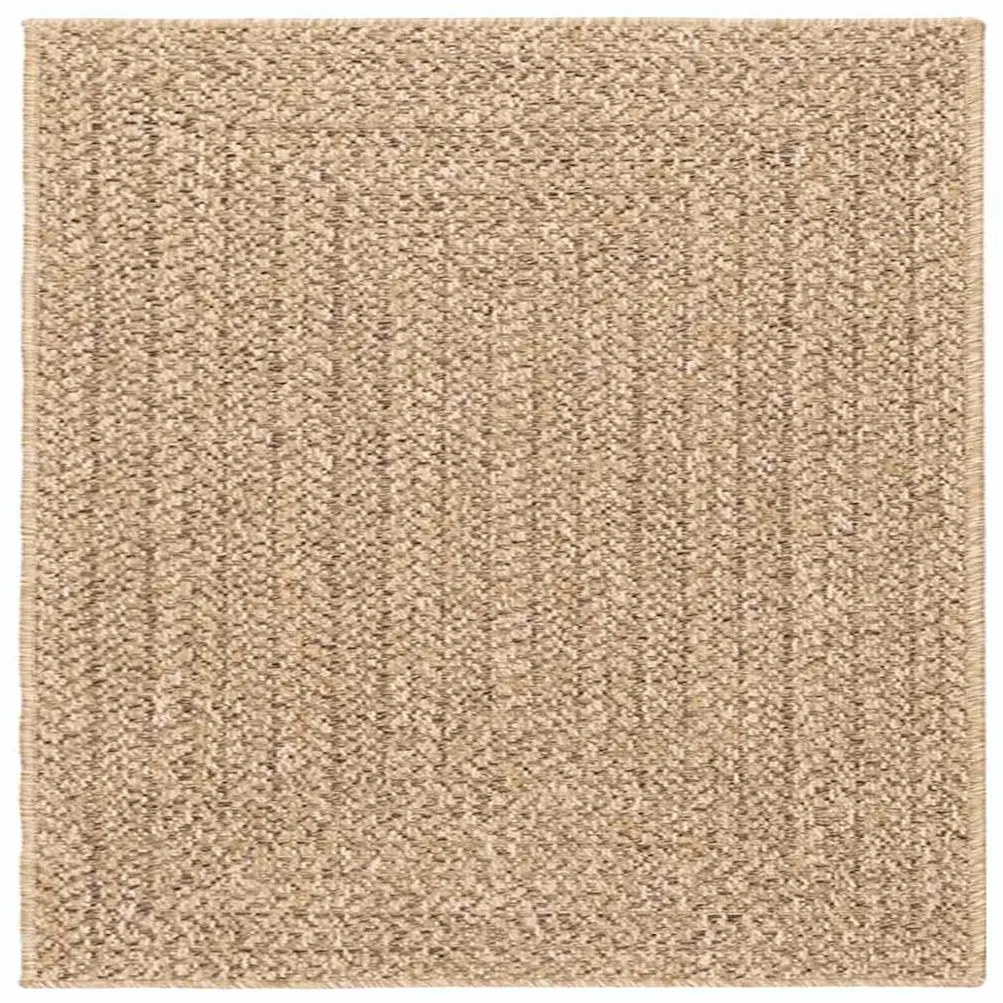 Tapete ZIZUR 120x120 cm aspeto de juta interior e exterior