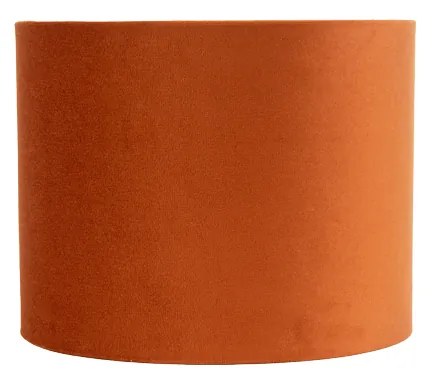 Abajur de tecido laranja com interior dourado 18/18/14 Moderno