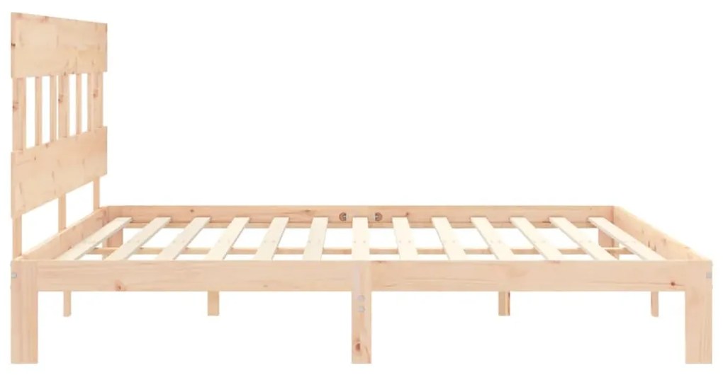 Cama sem colchão 200x200 cm madeira de pinho maciça