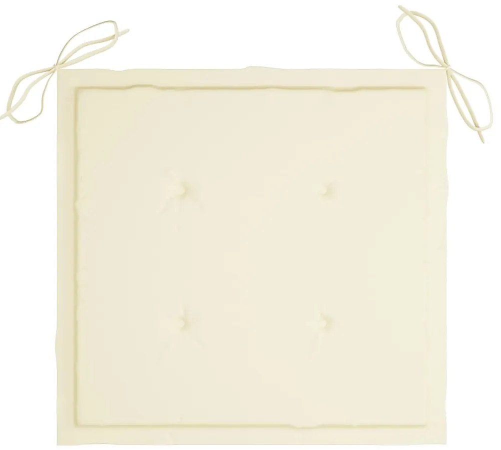Cadeiras de jardim com almofadões 2 pcs acácia maciça e aço