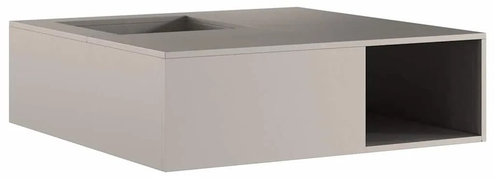 Fogo com Armazenamento de Torres 100x100x30 cm Aço Envelhecido