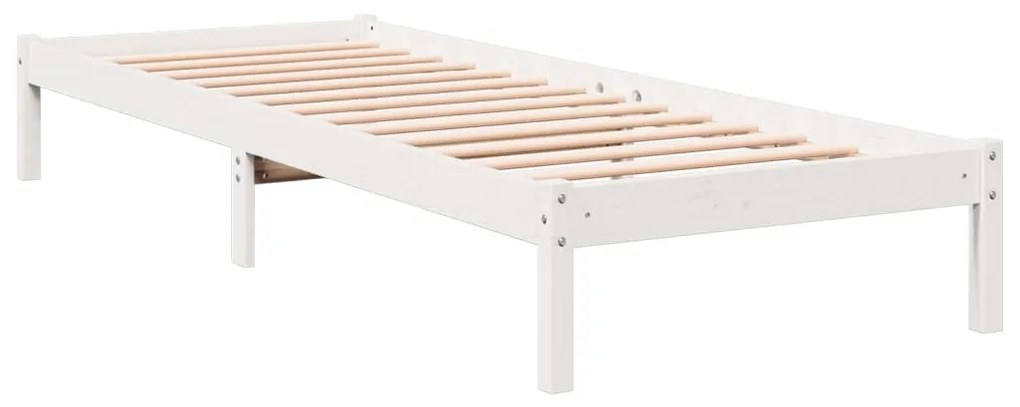 Cama extra longa sem colchão 100x210 cm pinho maciço branco