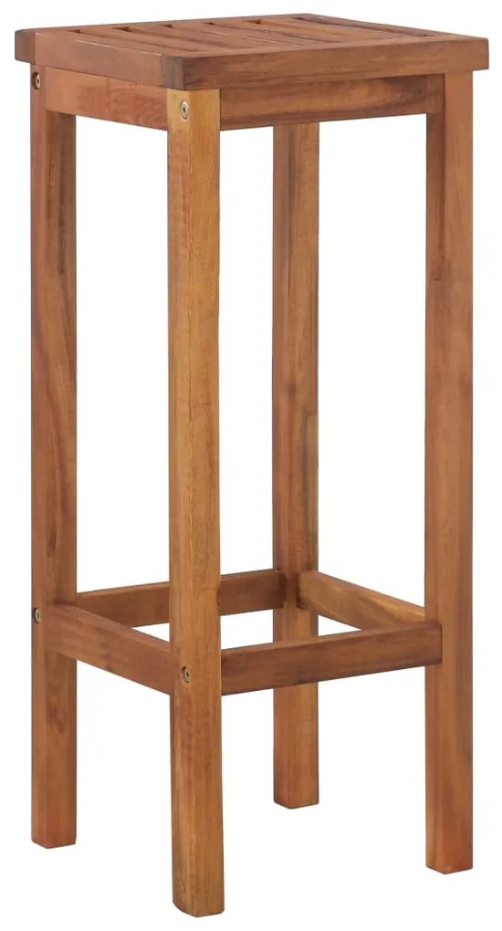 Bancos de bar 2 pcs madeira de acácia maciça