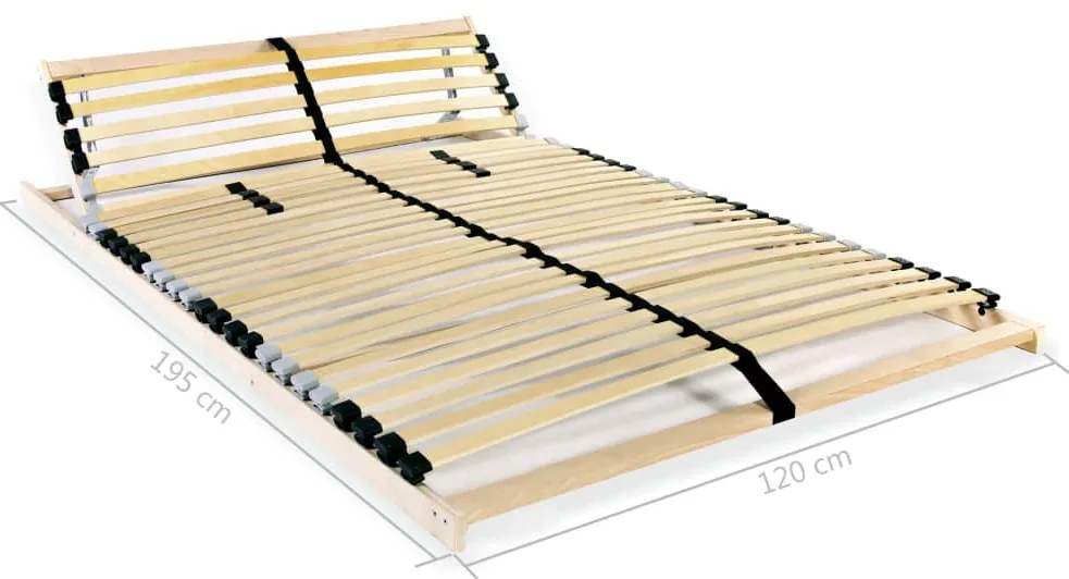 Estrado de ripas com 28 ripas 7 zonas 120x200 cm