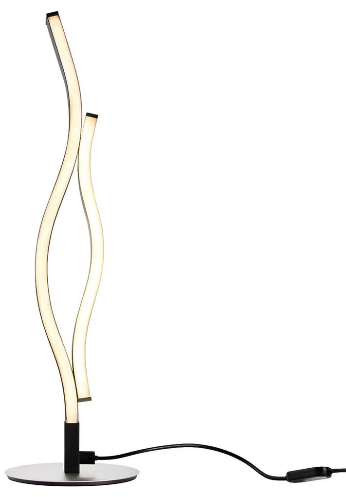 Design tafellamp zwart met zilver incl. LED dimbaar - Blaze Design