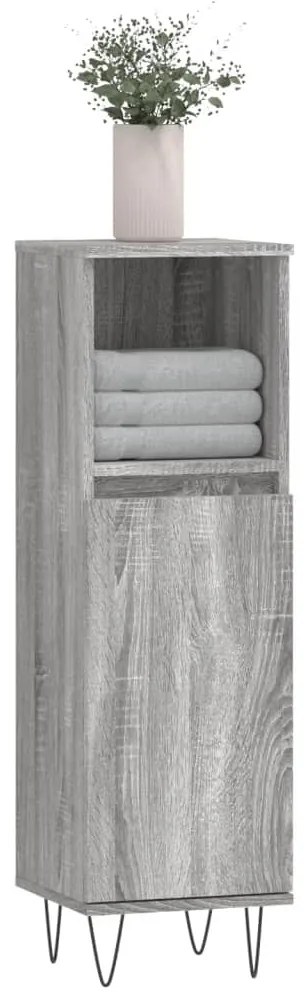 Armário de Apoio de Casa de Banho 30x30x100 cm derivados de madeira so