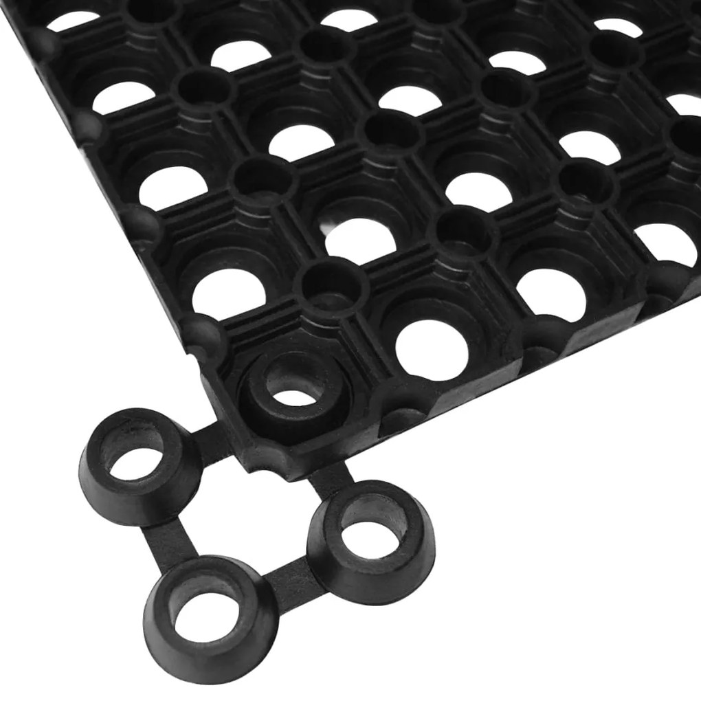 Tapete de porta retangular 40x60 cm borracha