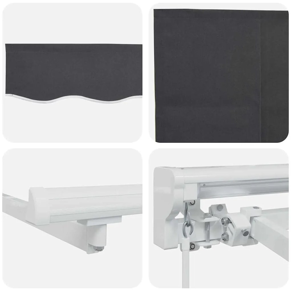 Toldo Retrátil Antracite Branco Cinzento