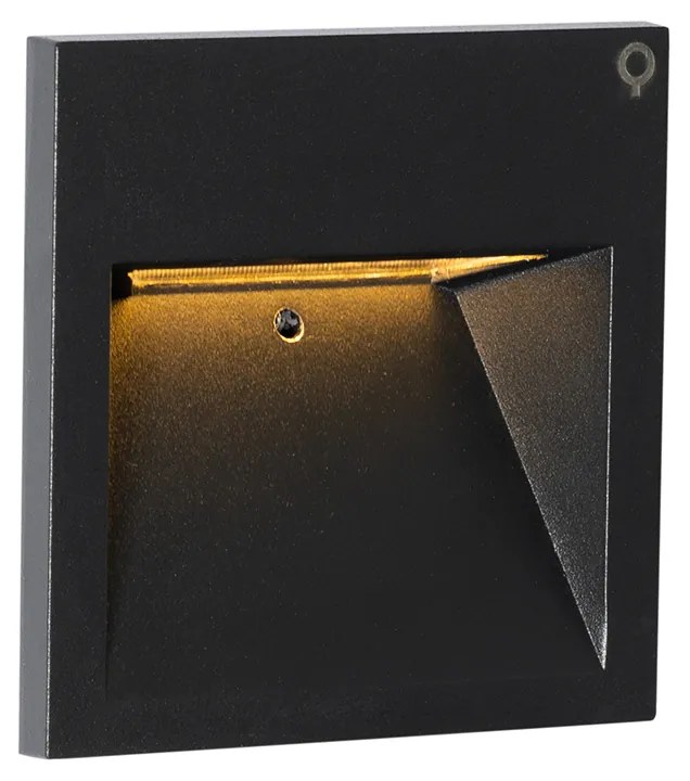 Candeeiro de parede moderno preto com LED - Gem 2