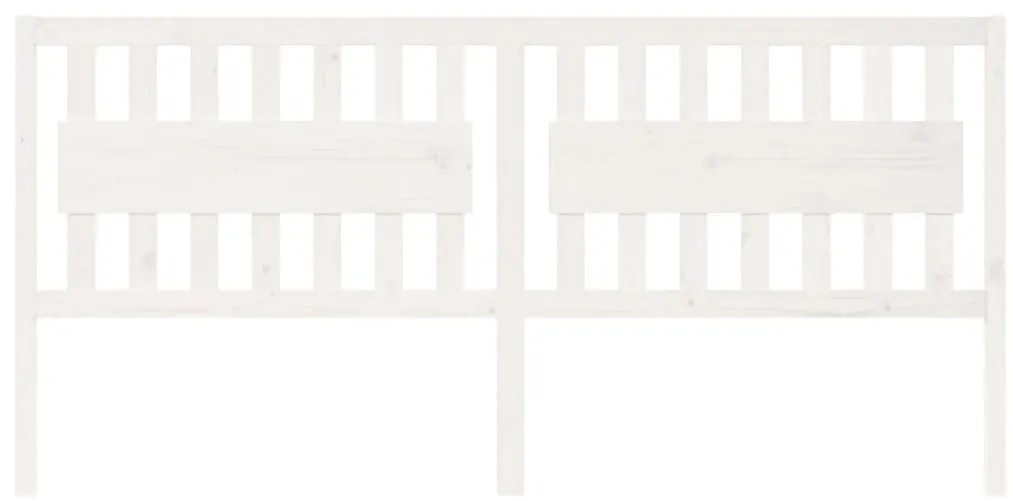 Cabeceira de cama 205,5x4x100 cm madeira de pinho maciça branco