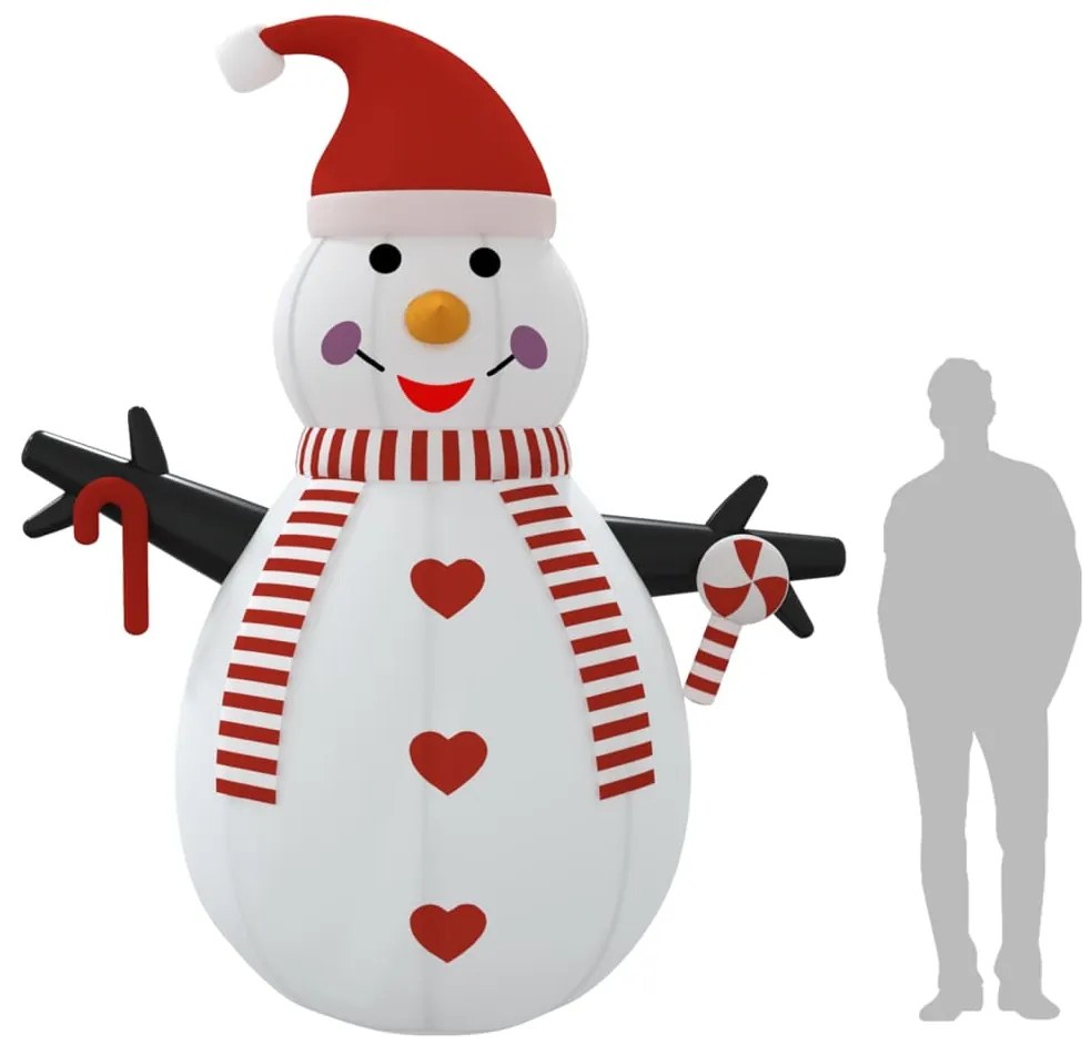 Boneco de neve insuflável com luzes LED 300 cm
