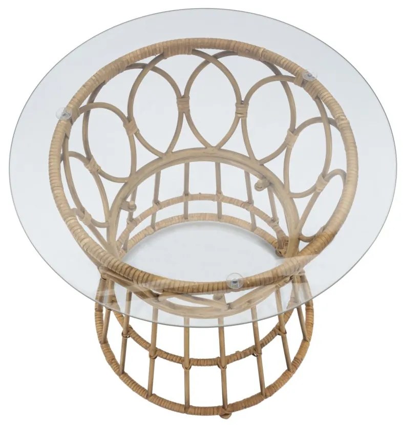 MESA DE CENTRO PANAMA Ø 50X50 CM CASTANHO