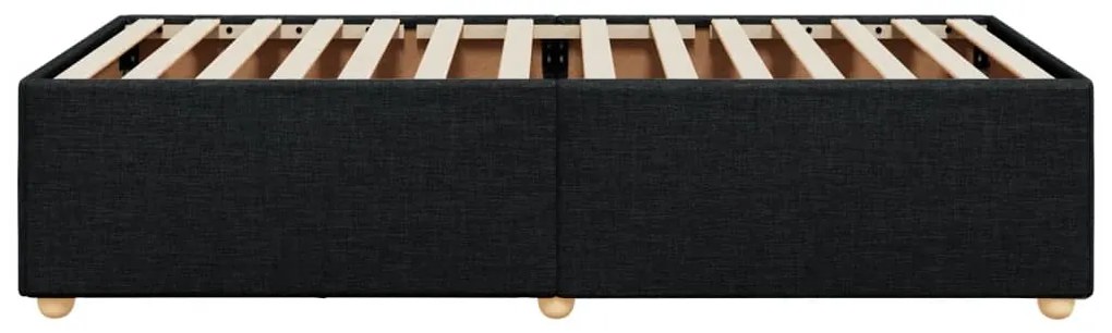 Estrutura de cama sem colchão 90x200 cm tecido preto