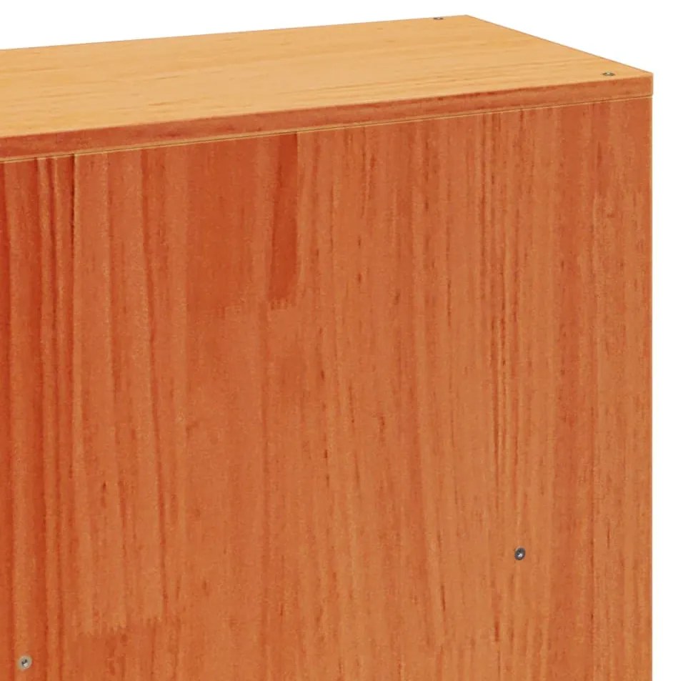 Cama sem colchão 200x200 cm pinho maciço castanho-mel