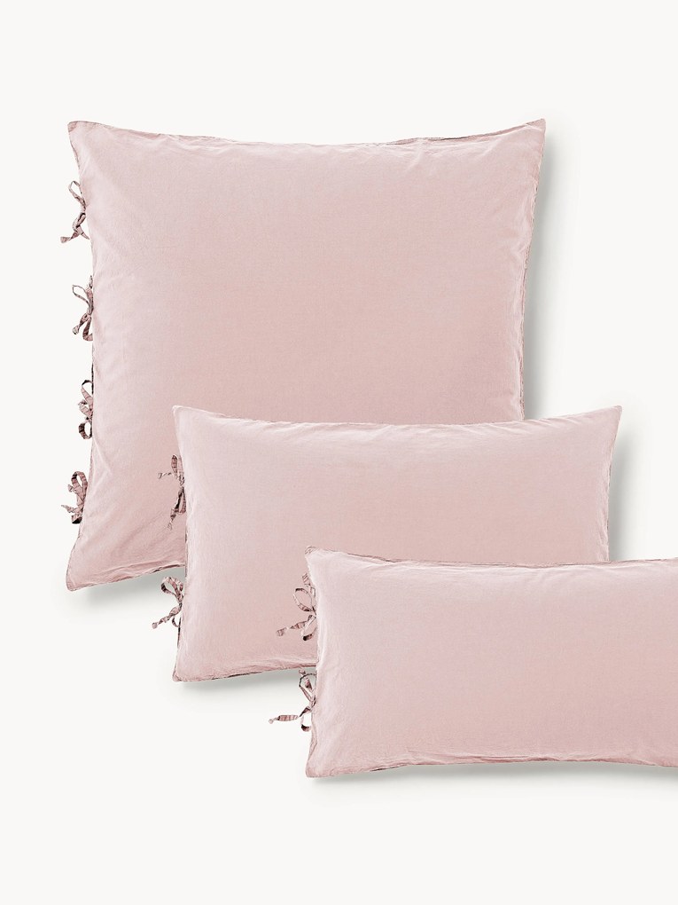 Fronha de almofada em percal de algodão lavado Leonie