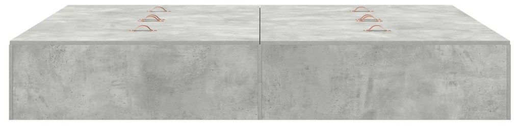 Estrutura de Cama Armazenamento vidaXL Cinza Concreto 135x190 cm